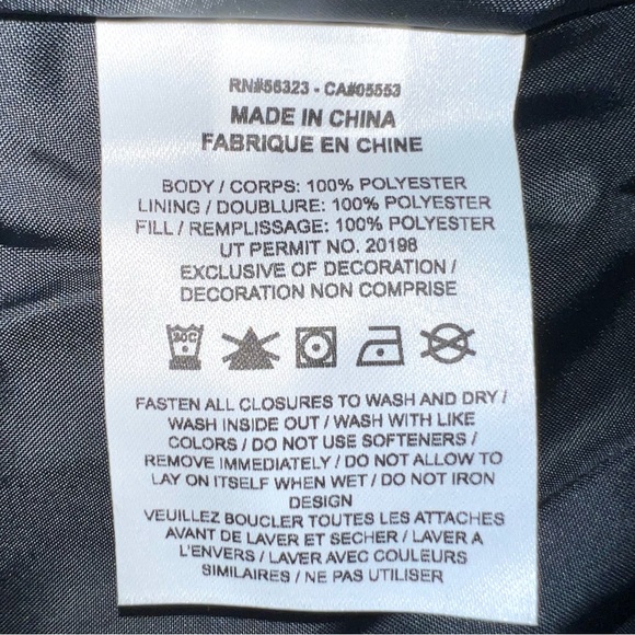 Nike Therma-Fit sz L black print NWT short zip up zip pocket hooded puffer coat - Picture 16 of 16